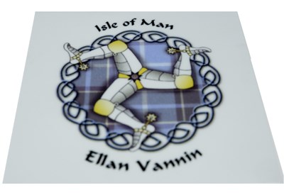 Isle of Man Tartan Sticker (outside) 