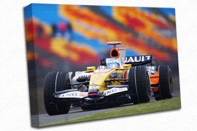 Fernando Alonso Renault A2 Canvas Print  