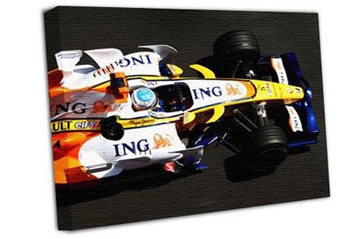 Fernando Alonso Renault A2 Canvas Print  
