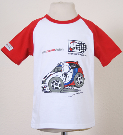 Colin Mcrae Childs T Shirt White/Red