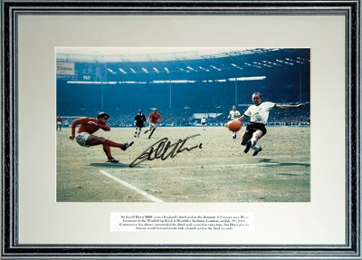 Geoff Hurst 1966 World Cup Final Signed Framed Photography