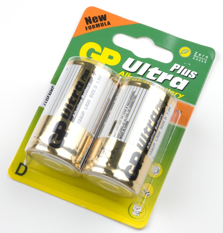 2 Pack D Batteries 