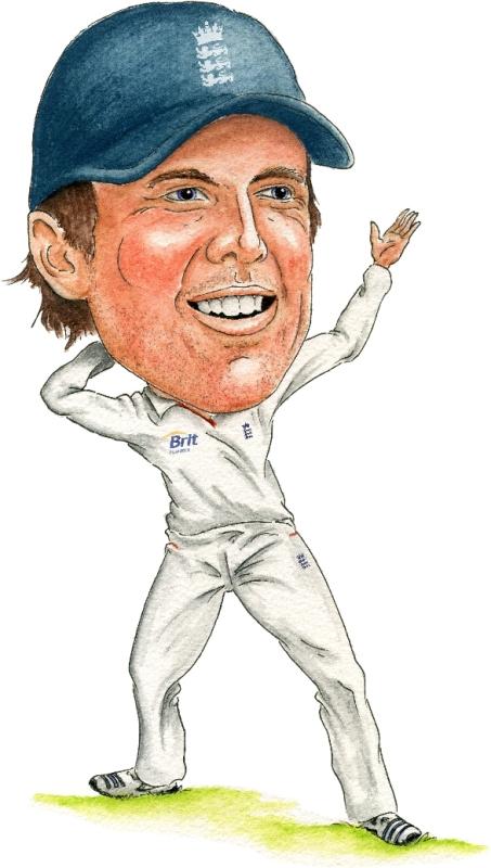 Graeme Swann 'Sprinkler' Caricature Print