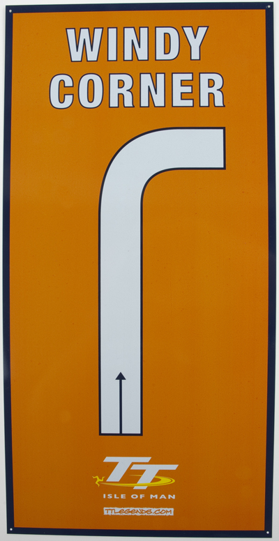 Windy Corner Replica TT Corner Sign