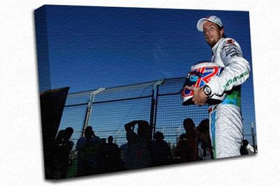 Jenson Button A0 Canvas Print
