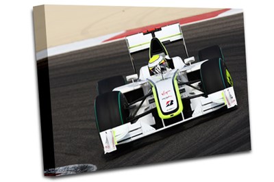 Jenson Button 2009 Bahrain GP A0 Canvas Print 