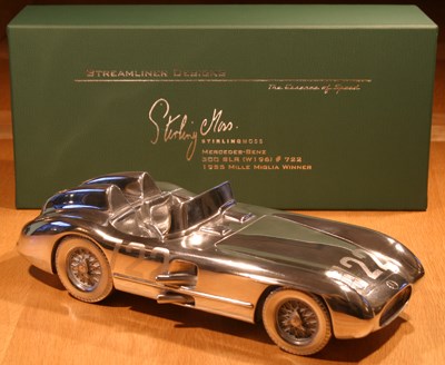 Stirling Moss 300 SLR No. 722 Sculpture with signed certificate. 