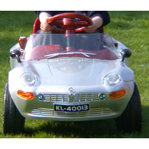 Silver Roadster Electric Car