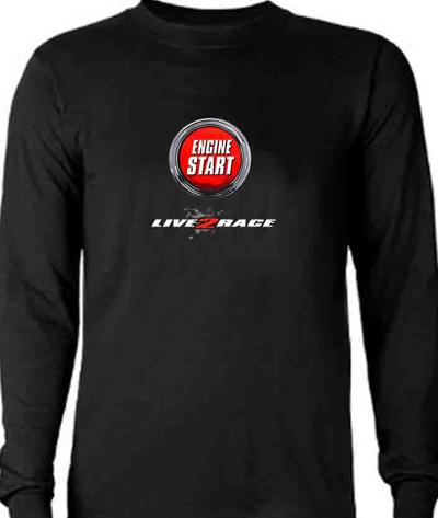 Engine Start Long Sleeve Top Black