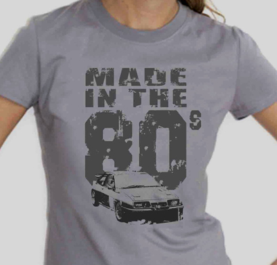 Made in the 80s Ladies T Shirt Grey