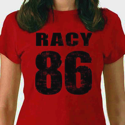 Racy 86 Ladies T Shirt Red