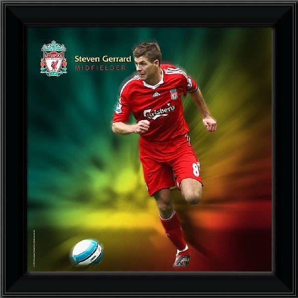 Steven Gerrard Dynamic Action Framed Photo