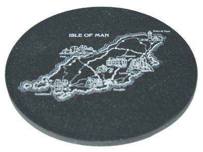 Map Slate Coaster Small