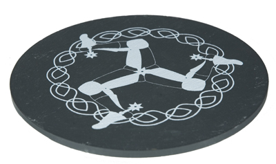 Three Legs Slate Coaster Large
