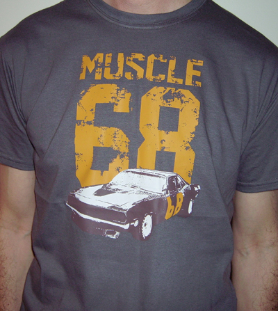 Muscle Car T Shirt Slate
