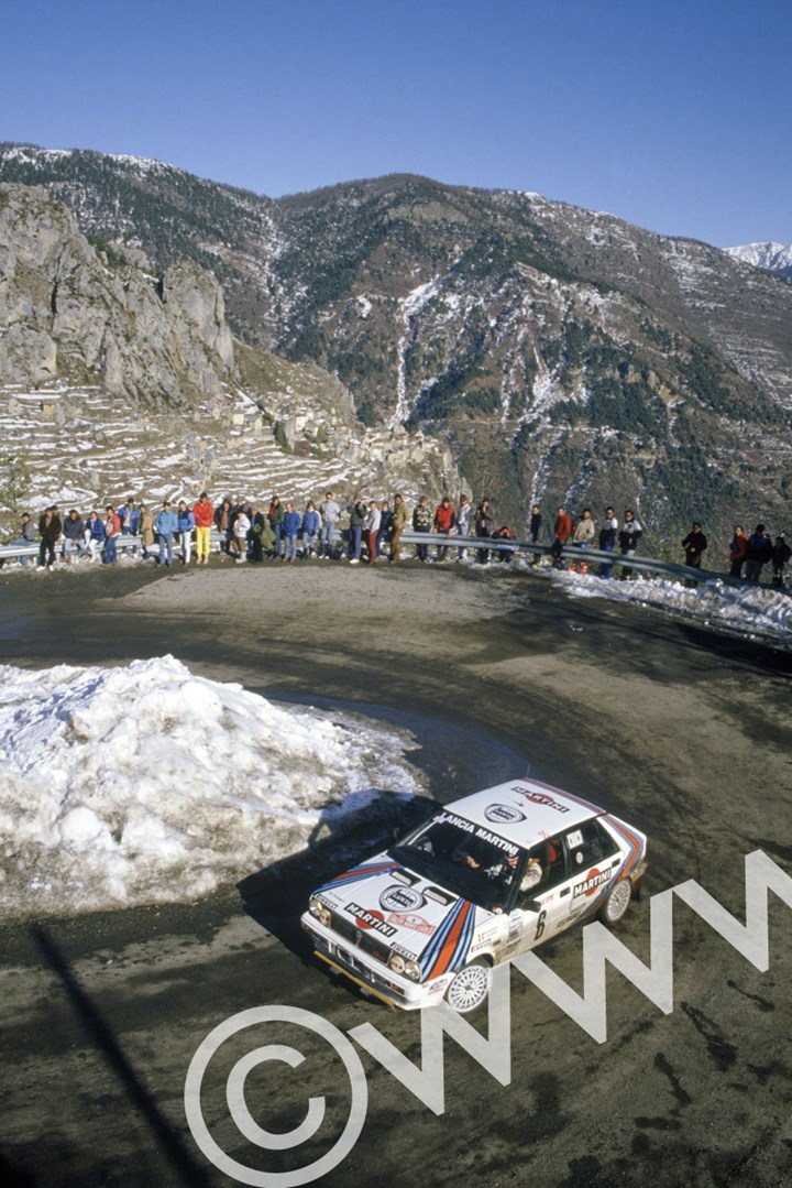 Miki Biasion (Lancia Delta HF 4WD) Monte Carlo Rally 1987 - click to enlarge
