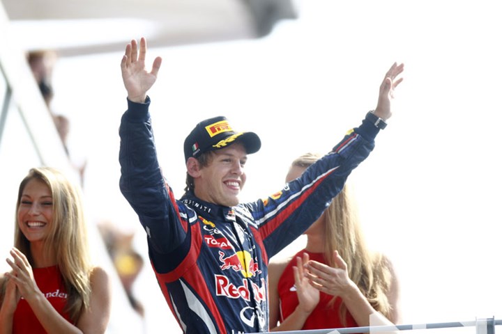 Sebastian Vettel Podium Monza 2011 - click to enlarge