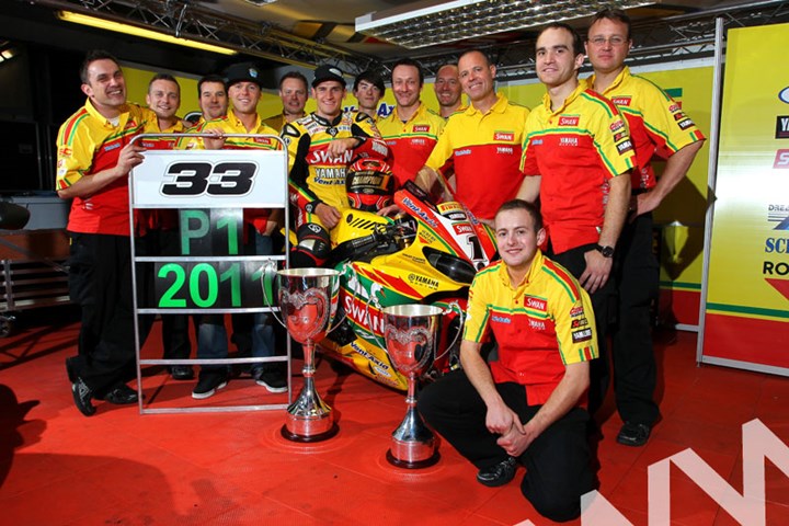 Tommy Hill BSB 2011 Champion and SWAN Yamaha Team - click to enlarge