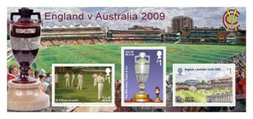 Cricket - The Ashes Stamps Miniature Sheet CTO  - click to enlarge