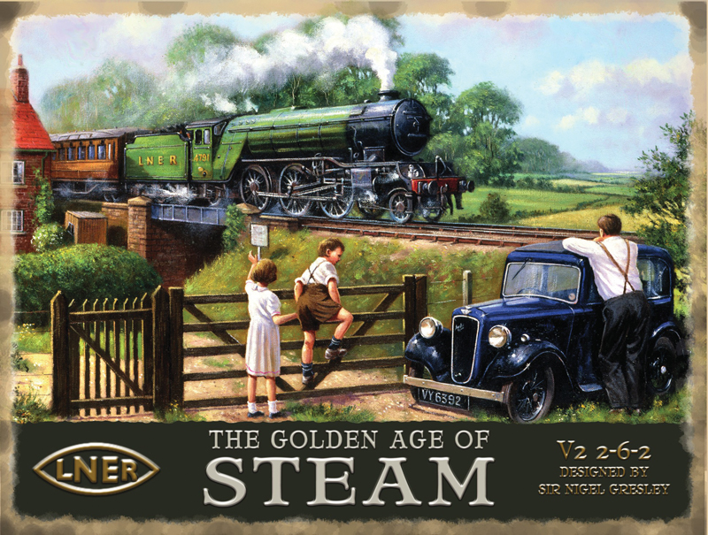 The Golden Age of Steam Metal Sign