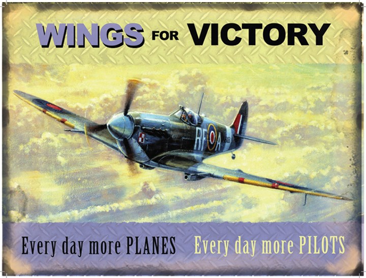Wings for Victory Metal Sign - click to enlarge