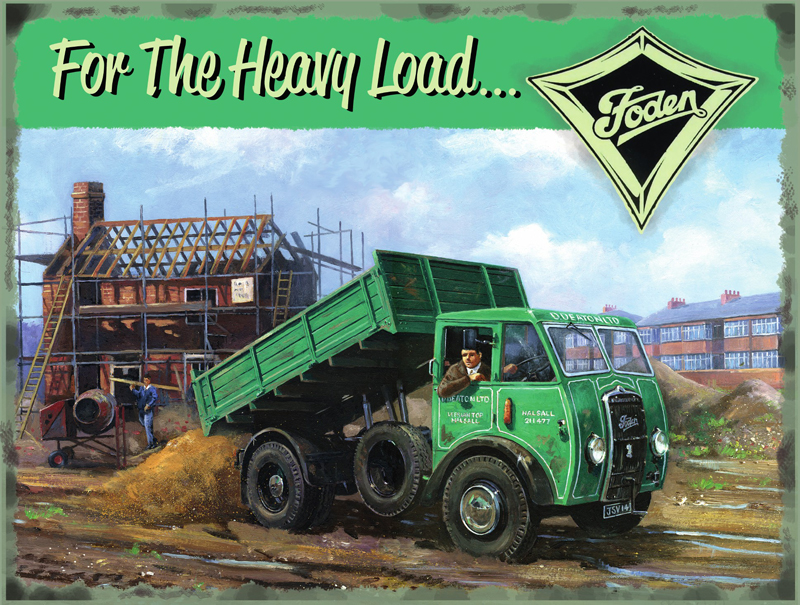 Foden Heavy Load Metal Sign