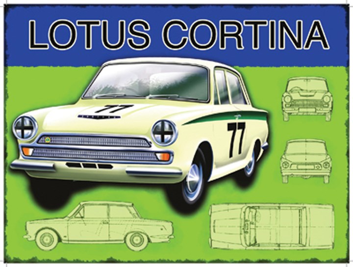 Lotus Cortina Metal Sign - click to enlarge