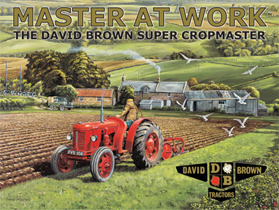 David Brown Tractors Master at Work Metal Sign