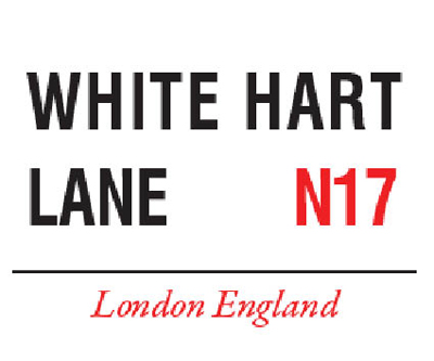 White Hart Lane Metal Sign