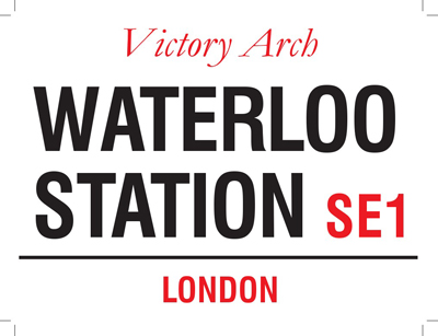Waterloo Station Metal Sign