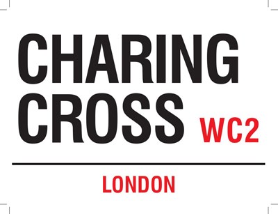 Charing Cross Metal Sign - click to enlarge