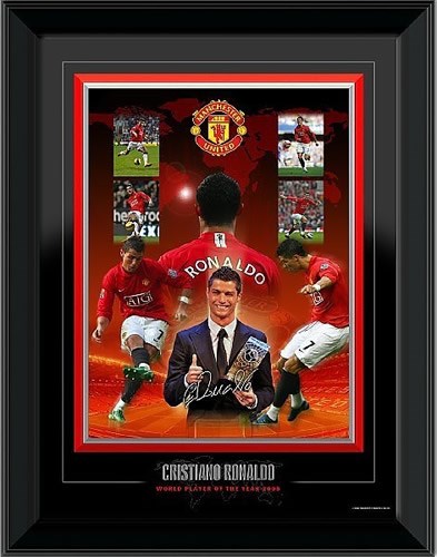 Cristiano Ronaldo World Player of the Year 2008 Framed Photo