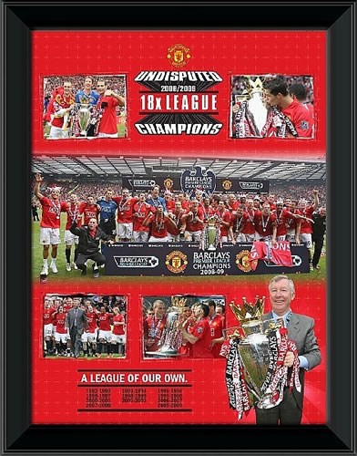 Manchester United Undisputed Champions 08/09 Montage Framed Photo