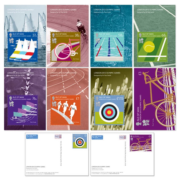 2012 Olympic Games IOM Post Office Stampcard Set