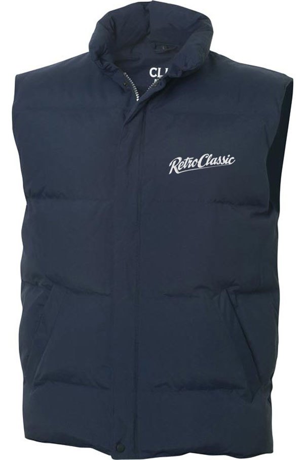 Retro Classic Padded Gilet Blue