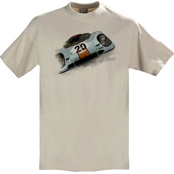 Gritty Marques Gulf Porsche 917 T-Shirt Sand - click to enlarge