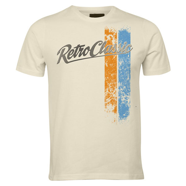 Racing Stripes Orange/Blue T-Shirt Sand