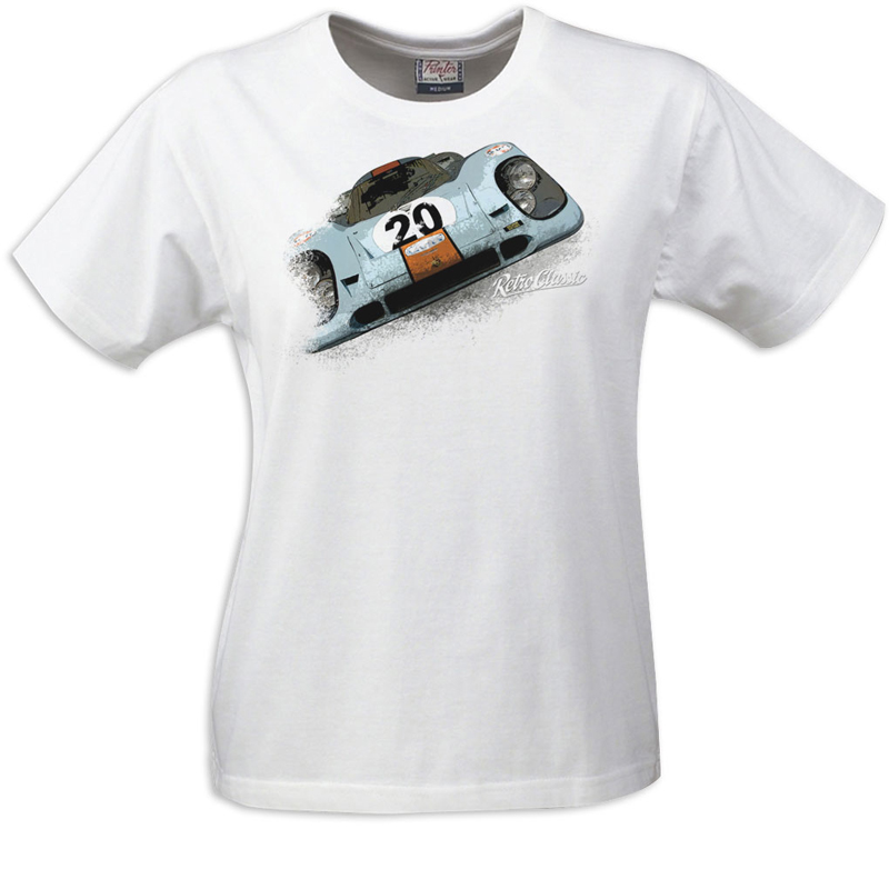 Gritty Marques Gulf Porsche 917 Ladies T-Shirt Sand
