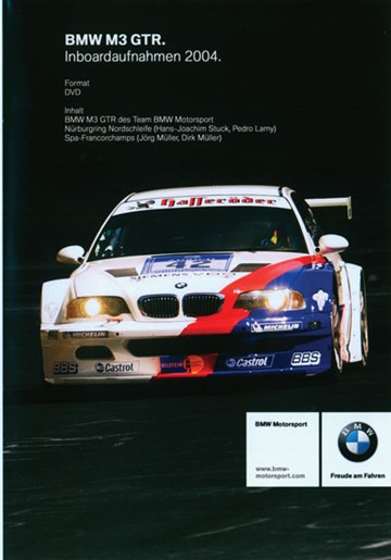 In Car Nurburgring  BMW M3 GTR DVD - click to enlarge