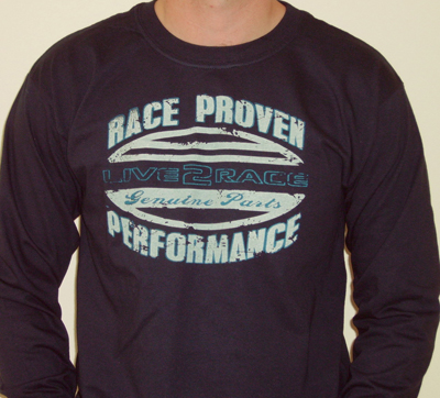 Live2Race Race Proven Long Sleeve T Shirt Navy