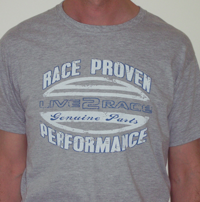 Live2Race Race Proven T Shirt Sport Grey