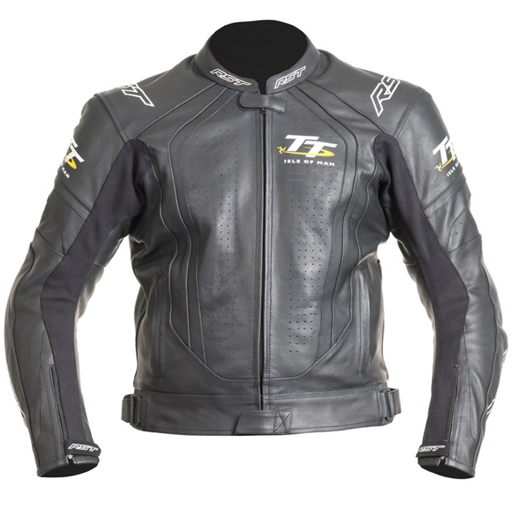 RST IOM TT R-14 1672 Leather Jacket Black - click to enlarge