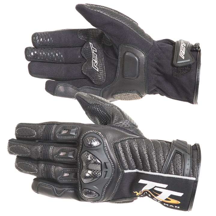 RST IOM TT STUNT II 1679 Race Gloves Black - click to enlarge