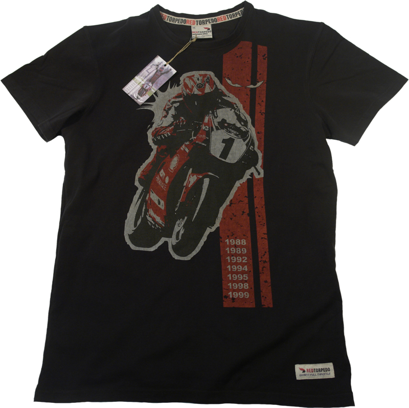 Carl Fogarty Retro Bike T Shirt Black