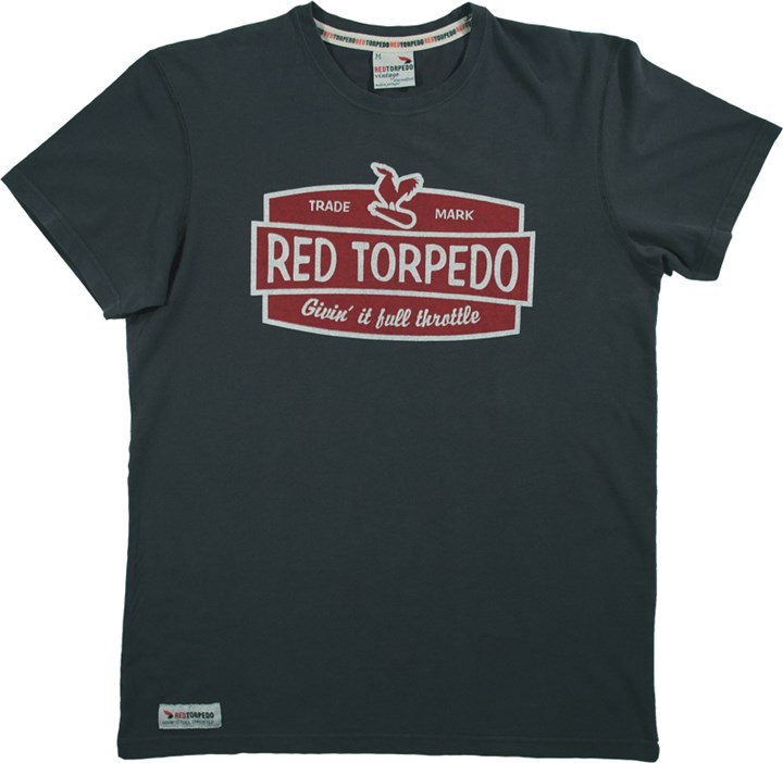 Primo Retro Red Torpedo T-Shirt Graphite - click to enlarge