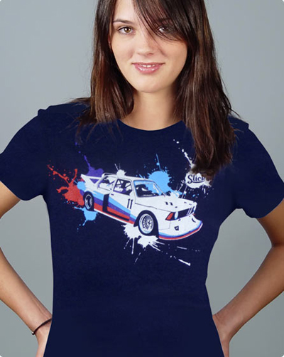 320i Ladies T Shirt Navy