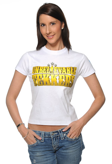 Unbelievable Tekkers White Ladies t-shirt