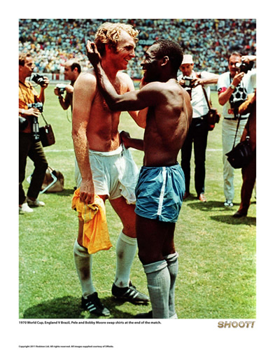 Shoot Legends - Bobby Moore & Pele 1970 Print
