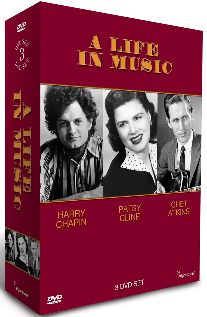 Life In Music -Patsy Cline, Chet Atkins & Harry Chapin 3DVD Box Set