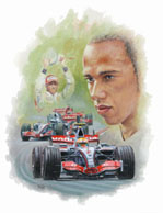 Rising Star - Lewis Hamilton Ltd Edition Print.